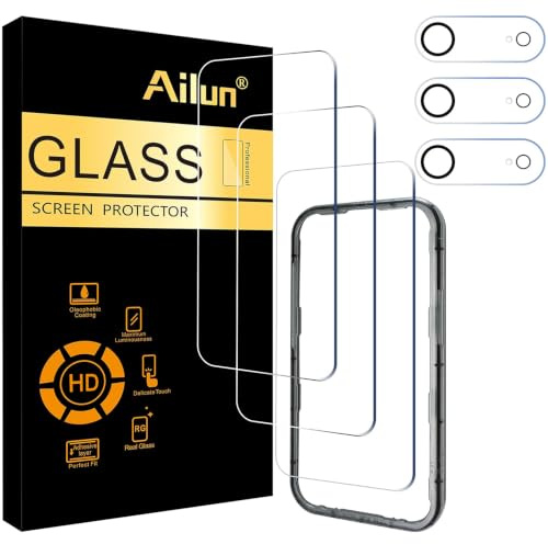 Ailun Screen Protector + Camera Lens Protector for iPhone Air, 3+3 Pack | 6.5 Inch, Installation Frame, Dynamic Island Compatible, Case Friendly