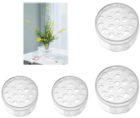 afhgdjr 4 soportes para flores, jarrón Ikebana, Twister, espiral transparente, Ikebana, flores enchufables, flores para jarrones, arreglo de flores para manualidades, soporte para arreglos florales