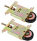 HEALEEP 2 pièces Roues de Porte Coulissante Roulettes à Billes pour de Placard Bois et avec Support et Construction Robuste pour Miroirs