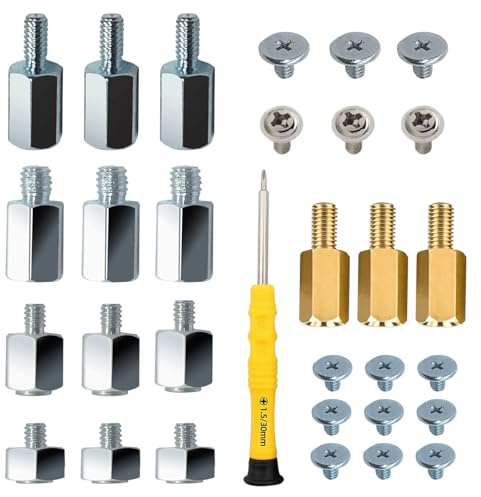 GVSS 30 Pièces Vis pour SSD M2 en Acier au Carbone,Compatible avec Cartes Mères pour ASUS MSI Gigabyte Jinga Micro Star Huamo,Ensemble de Vis Cart Mere PC