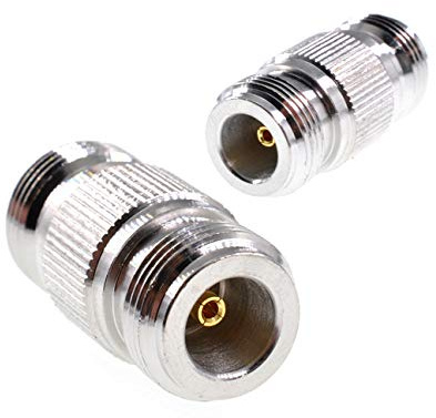 Oiyagai 2 Stück N-Typ Kupplung Adapter – N Buchse zu N Buchse Koaxial Verbinder, RF Koax Stecker für Kabelverlängerung, Antenne, WLAN, Funkgeräte