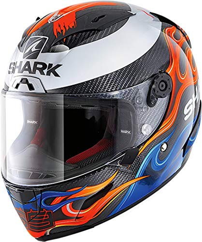 SHARK Herren NC Motorrad Helm, Schwarz/Rot/Blau, M