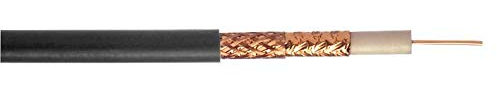 WF125 - Cable coaxial (100 m), color negro