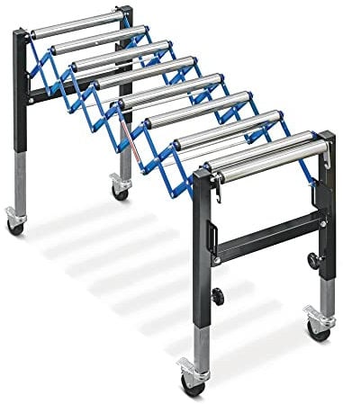 Ameise Scheren-Rollenbahn | 90 kg Tragkraft | 0,41-1,28 m Bahnlänge | 500 mm Bahnbreite | 590-910 mm Höhe | Rollbock individuell höhenverstellbar | ideal für leichte Fördergüter