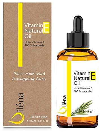 Oïléna - 100% Natürliches Vegan Vitamin E-Öl | Anti-Aging-Gesichtspflege | Feuchtigkeitsspender | Sonnenbrandschutz | Körperpflege | Haarpflege, 100 ml