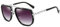 Dollger Übergroße Quadratische Sonnenbrille für Männer Frauen Pilot Shades Gold Frame Retro Brille（Silberrahmen / Farbverlauf grau）