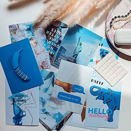 Flamingueo Laminas Decorativas - 50 Fotos Pared, Decoracion Habitacion, Vinilos de Pared Decorativos, Posters para Pared, Decoracion Habitacion Adolescente, Posters Aesthetic (Blue Ocean Lite)