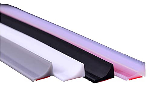ZHXQ Tira de retención de Agua de baño Tira de Retención de Impermeable Autoadhesiva,Silicona Agua Barreras Suelo Partición Tiras,Barrera de Ducha para Separación Húmeda y Seca 80-300CM