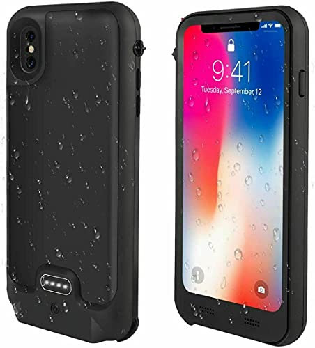Qi Akkuhülle für iPhone, kabellos, tragbar, wiederaufladbar, erweiterter Akku mit integriertem Displayschutz für Apple iPhone 7,8 Plus, 4800 mAh, 14 cm