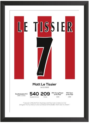 Matt Le Tissier Southampton #7 Legend Football Stats Print Poster (A3)