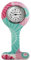 Adrina Unisex – Uhr Krankenschwesteruhr Silikon Ansteckuhr Analog Quarz 410000X (türkis pink)