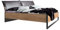 Froschkönig24 Detroit Futonbett Bett mit Polster 180 x 200 cm (BxT) Plankeneiche/Schwarz