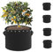 HOSECES 7 Gallon Grow Bags for Plants 5-Pack Thickened Non-woven Aeration Fabric Pots with Handles and Holes, 26 Litre Plant Fabric Containers (5-Pack 7 Gallon)