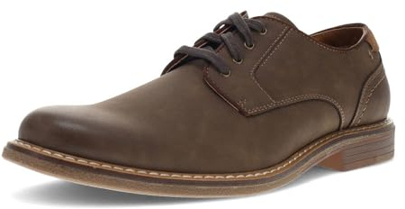 DOCKERS Bronson Dress Shoes for Men Casual Mens Oxford Shoes, Brown, 12 M