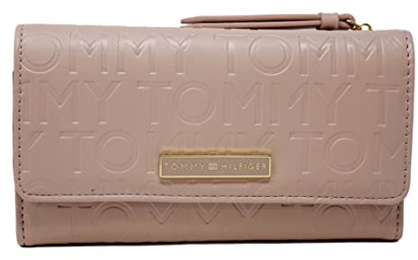 Tommy Hilfiger Pochette pour femme avec logo rose pâle gravé