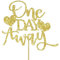 Geloar One Day Away Probe-Abendessen Kuchenaufsatz, Gold One Day Away Party Supplies Cake Topper für Probe-Abendessen, Hochzeitstortendekorationen (Gold)