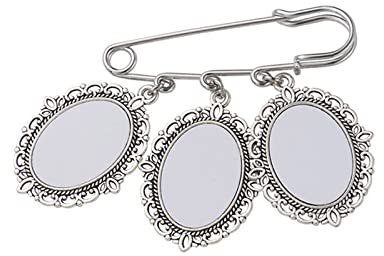 Hochzeits-Foto-Charm-Anstecknadel, DIY-Wärmeübertragungs-Brosche, Hochzeits-Charms, Spitzenrahmen, oval, Gedenk-Bild, Charm-Anhänger