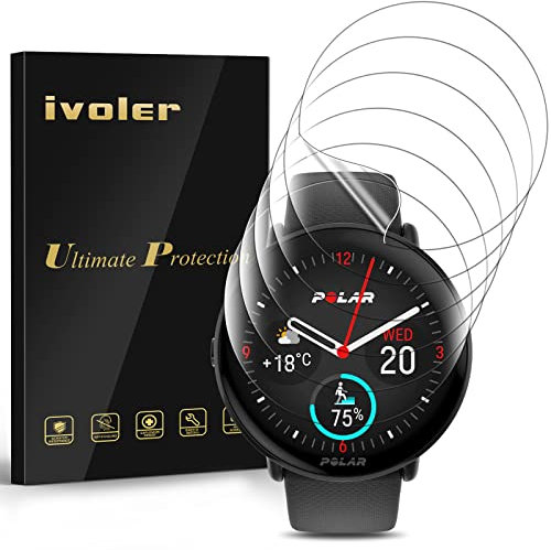 ivoler 6 Stück Schutzfolie Displayschutzfolie für Polar Ignite 3 Titanium/Polar Ignite 3, 3D Vollständige Abdeckung [Wet Applied] [Anti-Kratzen] [Blasenfrei] HD TPU Weich Folie
