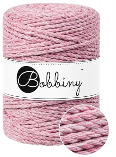 Bobbiny XXL 5mm 3 Ply Macrame Cord (Raspberry Shake) 100m