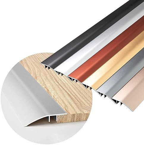 Übergangsprofil Für Bodenfugen Von 7-15mm, Aluschiene Übergangs-Schiene ÜBergangsleiste Bodenübergangsstreifen, Breite 43mm Holz-zu-Fliesen Übergangsprofil Aluminium Bodenleiste Abdeckleiste