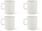 Excelsa Juego de 4 tazas de cerámica blanca de cerámica de 320 ml.