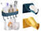 SITAKEGS Dusche Caddy Seifenhalter Set, Selbstklebende Badezimmer Lagerung Regal keine Bohrung Dusche Veranstalter Regale, Wand montiert Seife Fall Handtuch Toilettenartikel Veranstalter Rack (blue)