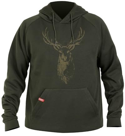 HART Hoodie mit Hirschmotiv Oliv XL