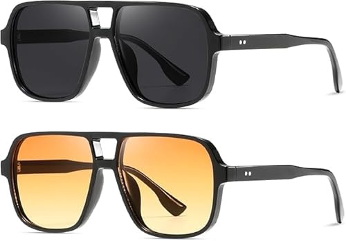 kimorn Sonnenbrille Damen Herren Trendige Retro Sonnenbrille Oversized Quadratrahmen Sonnenbrille K1650