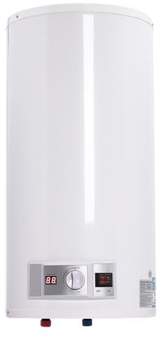 Chauffe-Eau Puissant Instantané Chauffe-eau Électrique à Réservoir Température Réglable Réservoir d'eau chaude murale 80L Pomme de Douche Salle de Bain 220V 2KW (50L)