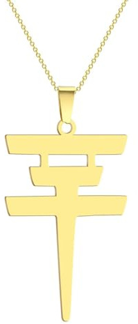 Anhänger Halskette für Frauen Mädchen Edelstahl Bill Kaulitz Zeichen Symbol Charme Halskette weiblicher Schmuck