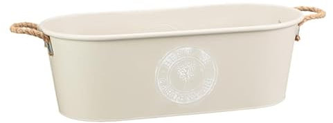 U.saf Heritage Gardenware Galvanised Trough Planter - Rust-Resistant Steel Garden Container for Flowers- Large Outdoor Weatherproof and Durable Garden Planting Box