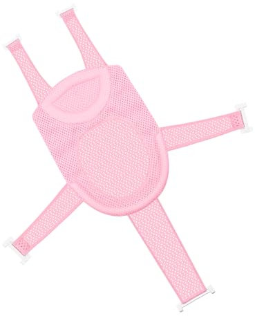 Red de Baño para Bebé, Asiento Hamaca Bañera Niños, Ajustable Soporte de Cojín de Bebe Bañera, Antideslizante Red de Baño de Cinco Puntas para Recién Nacidos de 0 a 24 Meses (B)