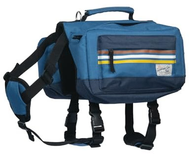 HOWLIDAYS CO. Hunderucksack Geschirr für mittelgroße und große Hunde – Wanderrucksack für Hunde | Hunderucksack mit Griff | Hund Outdoor Satteltasche zum Wandern, Camping & Tagesausflüge |