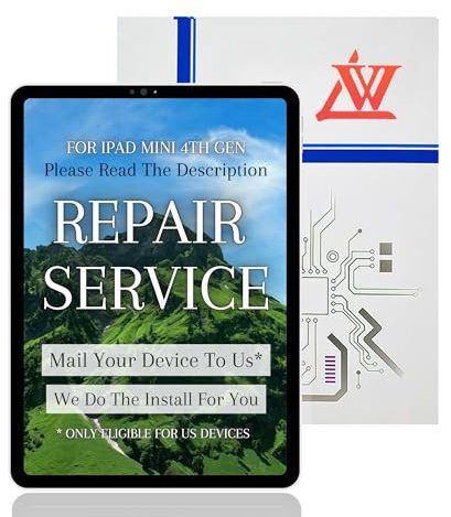 LW Mail-in Repair Service with Original OEM Pull Screen Replacement for iPad mini 4 7.9” 2015 Touch Assembly A1538 A1550 + Free Install