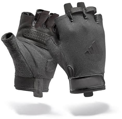Adidas Essential Trainingshandschuhe - feuchtigkeitsabsorbierende Aeroready Technologie gepaart mit Einer äußerst komfortablen, strapazierfähigen Handinnenfläche aus Velourlederimitat