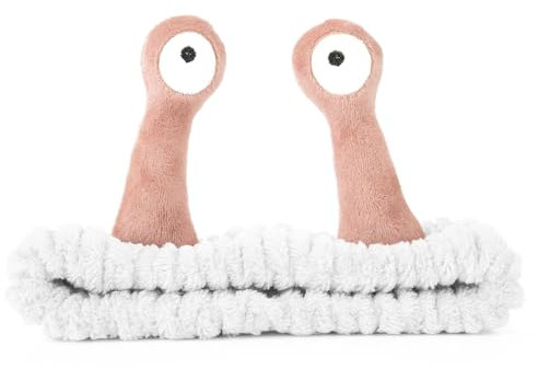 Molain Gesicht Waschen Stirnband Palm Schnecke Spa Haarbänder Make Up Stirnbänder Frauen Cartoon Niedlich Korallen Fleece Elastisches Kreative Haarschmuck Zum Dusche Sport Schönheit (Rosa mit Weiß)