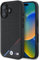 CG Mobile BMW HC M Handyhülle entworfen für iPhone 16, langlebig, stoßfest, kompatibel mit Magsafe, PU-perforierte Tricolor Line-Hülle, Schwarz
