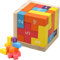 MINGZE Holzpuzzles Denkaufgabe Spielzeug 54 T-förmigen Blöcke Geometrische Intelligenz Spiel Sphere Puzzles Für Erwachsene/Kinder(Regenbogen)