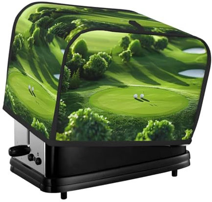 Copertura per tostapane a due fette con stampa campo da golf per piccoli elettrodomestici da cucina, protezione per impronte digitali