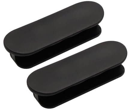 lokxmve 2 Pièces Poignée de Meuble Autocollante Poignee de Porte Exterieur Poignée Porte Coulissante Poignées Tiroir pour Cuisine Fenêtres Armoires Portes et Meuble(Noir)