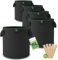TTL Garden Lot de 10 sacs de plantation en tissu non tissé - 15 l - Sacs de plantation en feutre 300 g/m² et tissu non tissé - Pour balcon, terrasse, serre et jardin