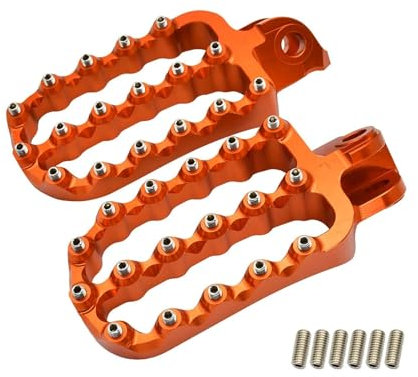 GCLANXI Repose-Pieds forgés CNC, Repose-pédales for KTM 690 790 950 990 1090 1190 1290 Super Adventure R Supermoto RT Enduro SMC SMR, Nouveau(Orange)