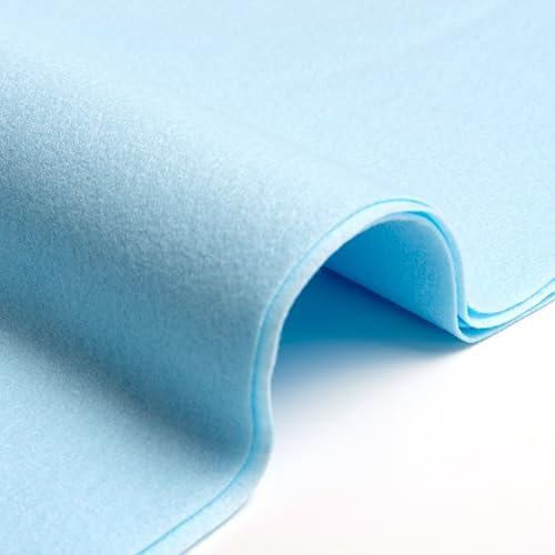 IPEA Filzstoff Himmelblau - Großes Stück 190 x 100 cm - Made in Italy - Weicher Filz Stoff Uni für Kleidung, Accessoires, Dekorationen, Kreationen, Patchwork - Stoff zum Nähen - Bastelfilz