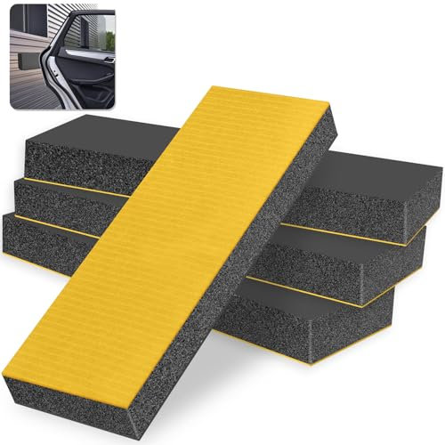 4 Stück Garagen Wandschutz 30 x 10 x 3 cm, Kantenschutz Selbstklebend Schaumstoff, 3cm Extra Dicker Garagen Wandschutz Polster, Garagenwand Türkantenschutz für Autotüren, Garage und Carport (Schwarz)