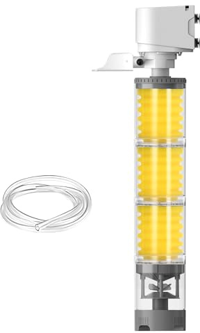 Filtro Per Pesci,Filtro Potente per Tartarughiera - Aeratore per Acquari Silenzioso Potente Multistadio per Acqua Salmastra Pesci Betta Tartarughe Ambienti Diversi