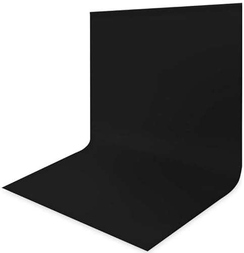 Fotohintergrund Schwarz 3x6 m, Foto Hintergrund, Hintergrund Fotografie, Fotoautomaten-Hintergrund für Fotoshooting, Party, Vorhang, für Fotografie, Fernsehen, Zoom, YouTube, Video