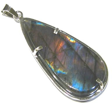 giacobbi jewelry pendentif labradorite violet argent 925%
