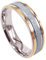 Everstone Herren-Ehering Titan bombiert Jahrestag zweifarbig Gold und Silber 6 mm, Titan, Kein Stein,