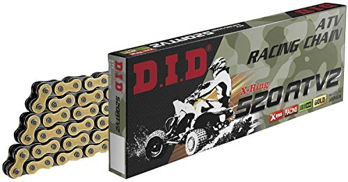 DID 520ATV2 KETTE (Gold & Schwarz) – Länge: 102 Glieder mit Clip-Verbindung (FJ)