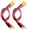2 Pack XT90 Connector Charging Cable to 4mm Banana Plugs Adapter Charger Wire 30cm 11.8inch Lipo Battery Charge Lead for FPV RC Power Supply Helicopter Quadcopter